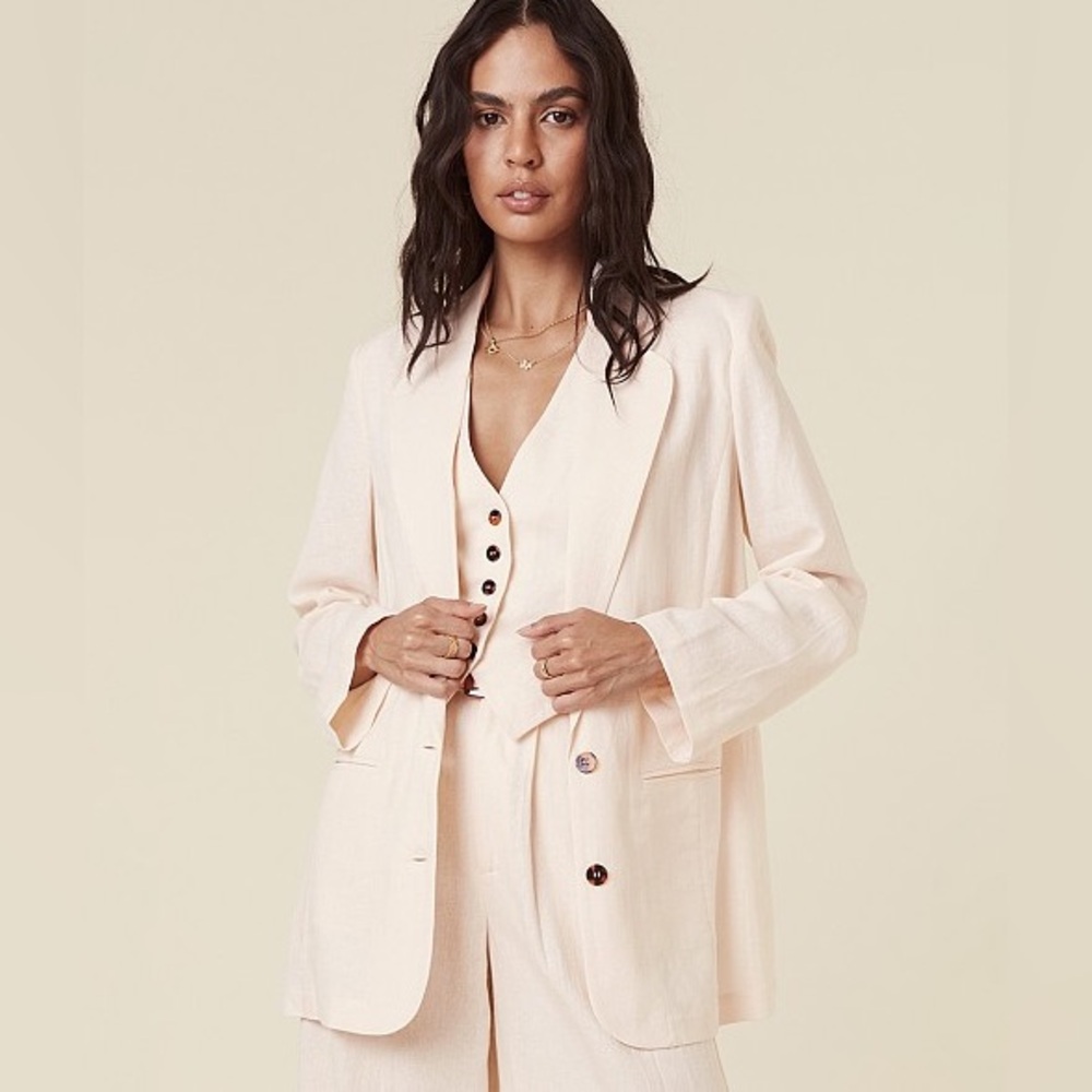 Spell ‘Every Single Day’ Cream Linen Blazer Size M